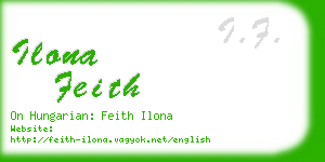 ilona feith business card